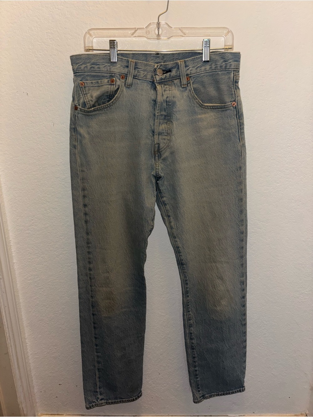 Vintage Levi 501s XX Mens Classic Straight Jeans - Light Wash